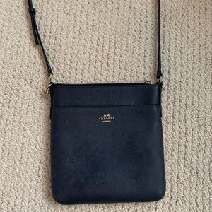 Navy Blue Coach cross body purse